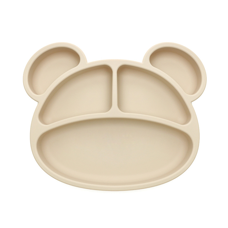 Panda Silicone Suction Divided Plate — main product photo