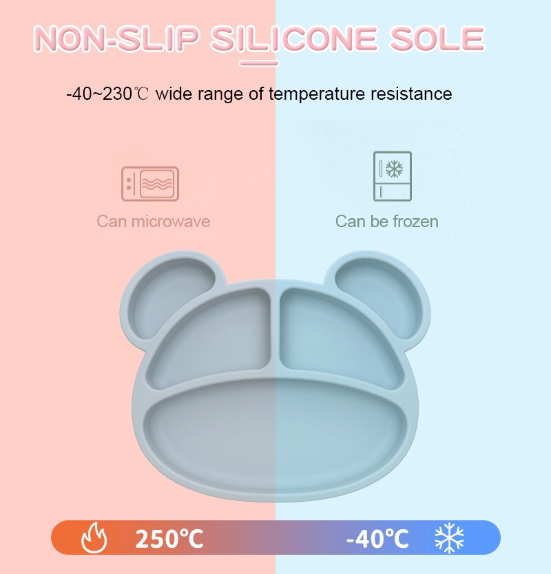 Panda Silicone Suction Divided Plate — additional product view