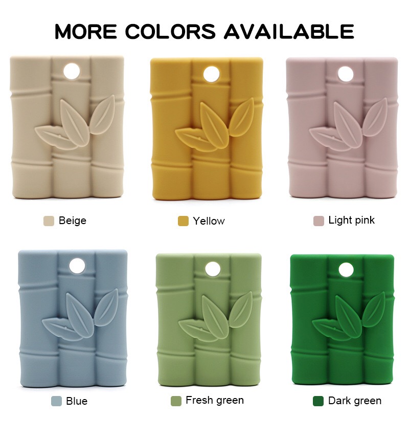 Bamboo Leaf Silicone Baby Teether — original color collection
