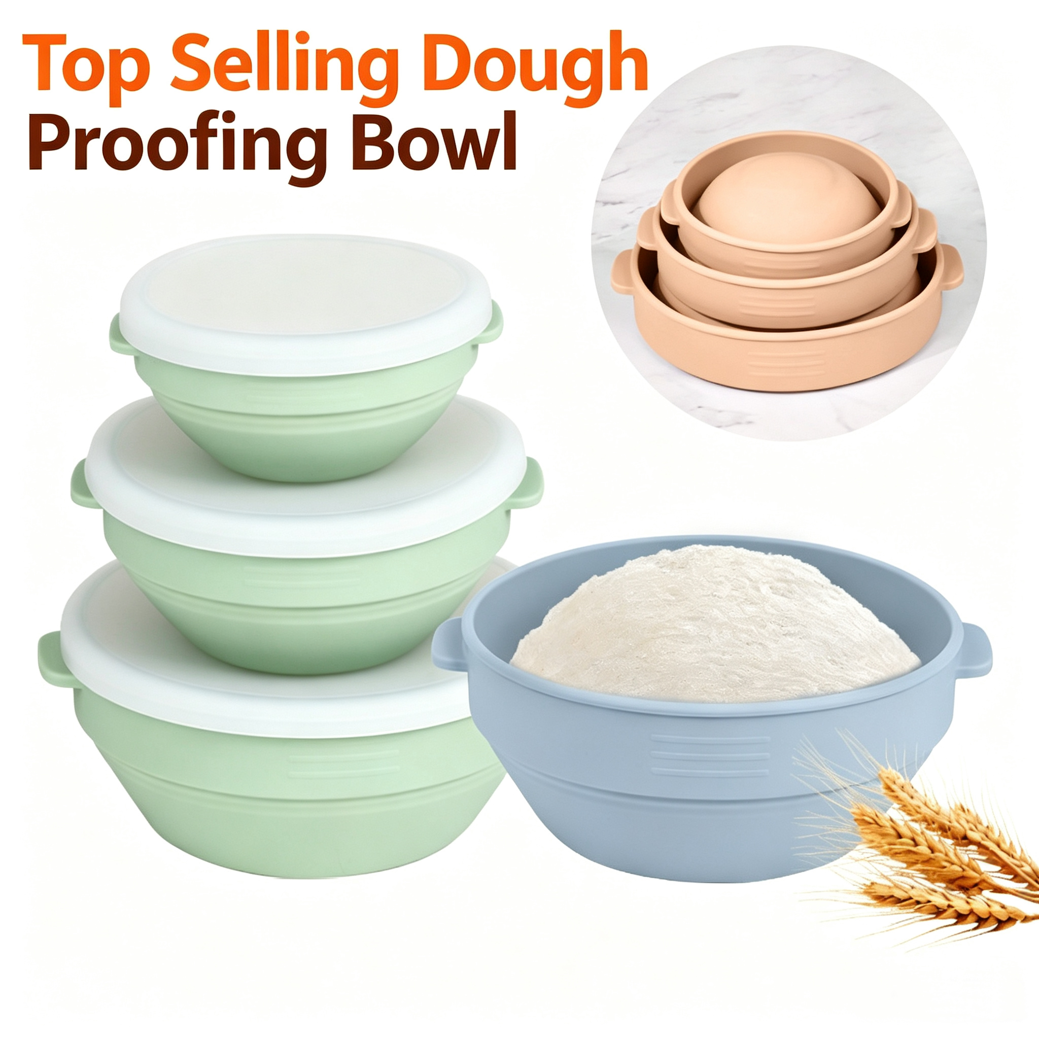 Collapsible Silicone Mixing Bowl — original color collection