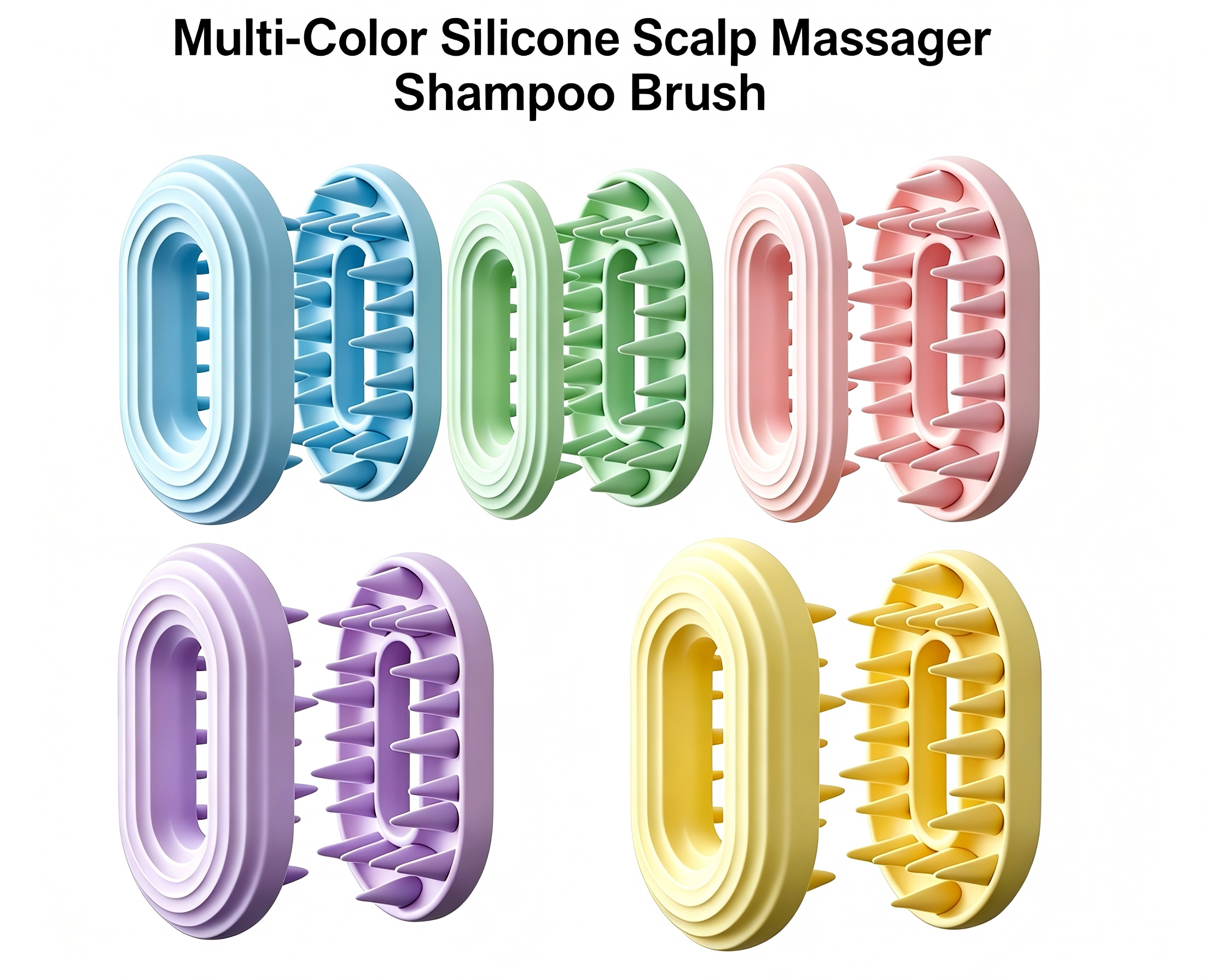 Double-Sided Silicone Body Brush — original color collection