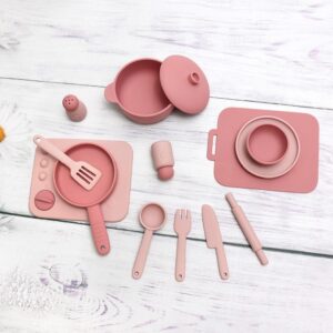 Food‑Grade Silicone Kids Kitchen Play Set, Toddler Pretend Cooking Toy Wholesale