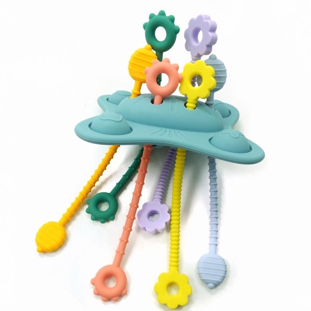Silicone UFO Pull String Sensory Toy — main product photo