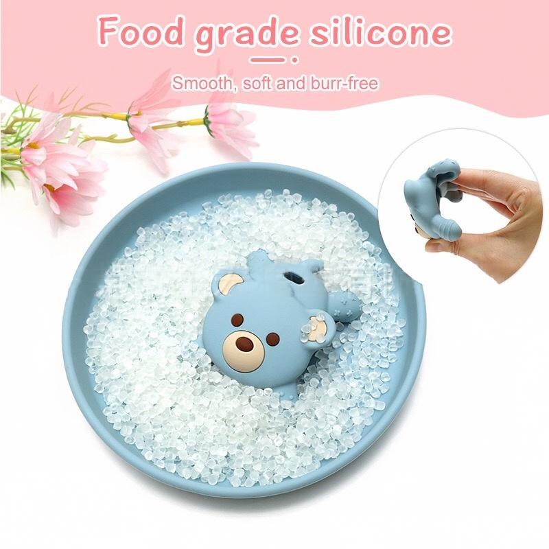 Bear Silicone Baby Teether — close-up product details