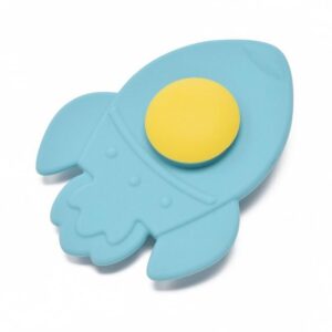 Rocket Spinning Sensory Toy, food grade silicone, Rocket Shape Close-up Detail and Texture, wholesale bulk supply, OEM ODM | Jarhouselife