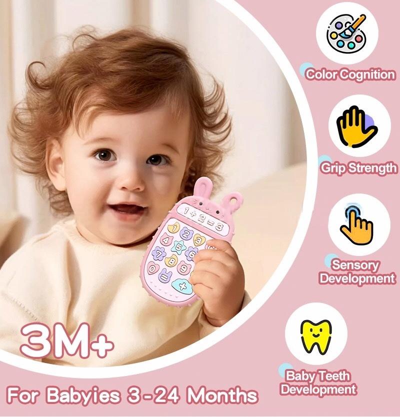 Bunny Phone Silicone Baby Teether — application reference