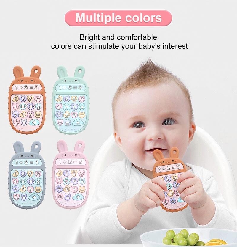 Bunny Phone Silicone Baby Teether — application reference