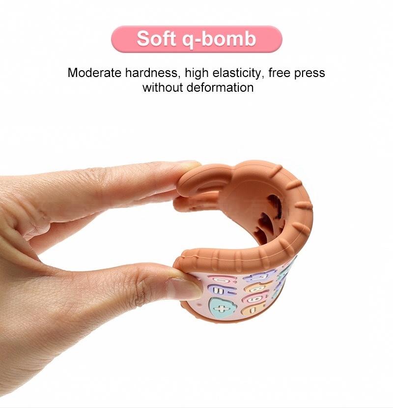 Bunny Phone Silicone Baby Teether — close-up product details