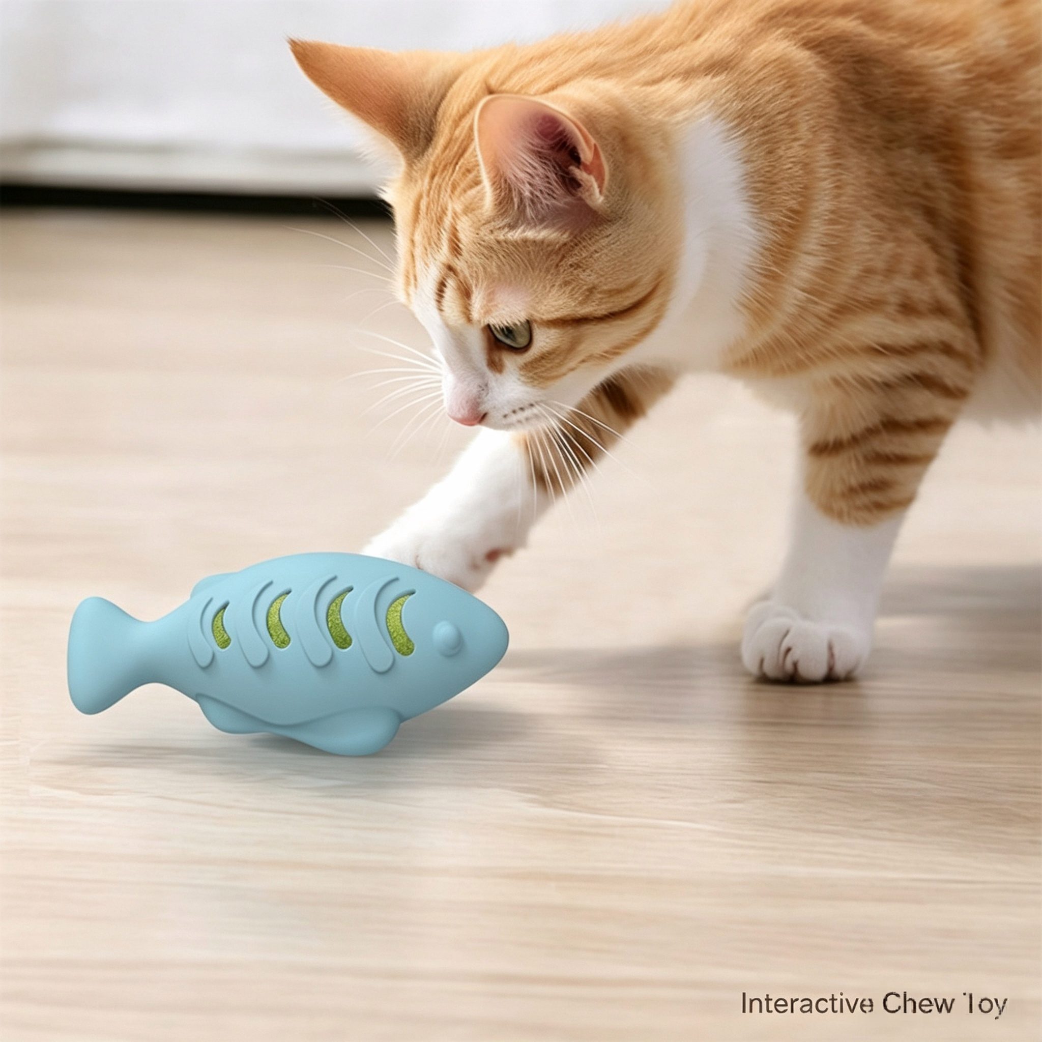 Fish-Shaped Silicone Cat Treat Dispenser — application reference