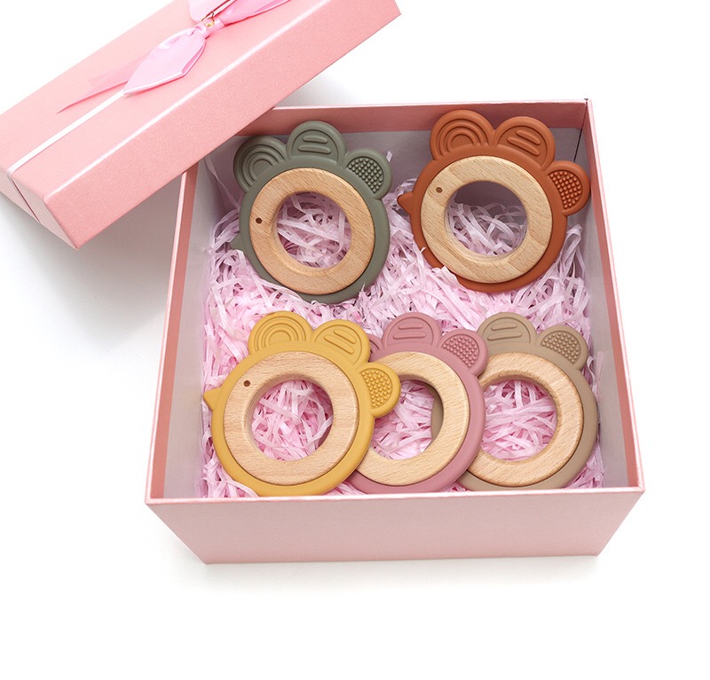 Chick Silicone & Wood Baby Teether — additional product view