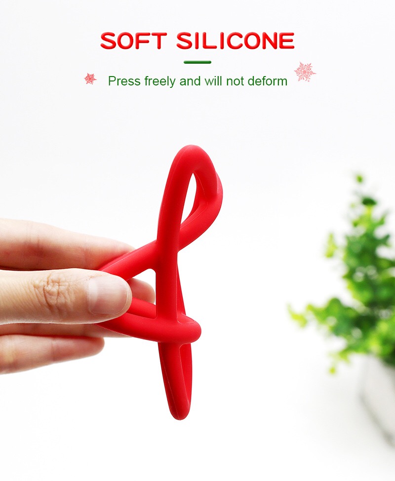 Christmas Silicone Baby Teether — close-up product details