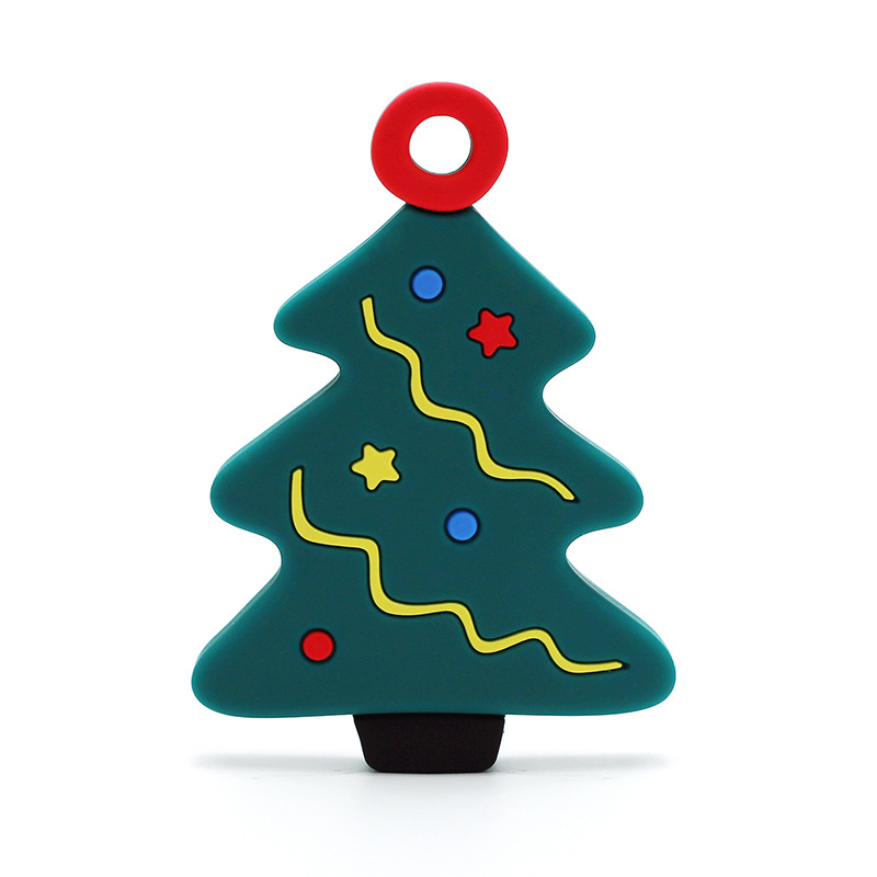 Christmas Silicone Baby Teether in Christmas Tree