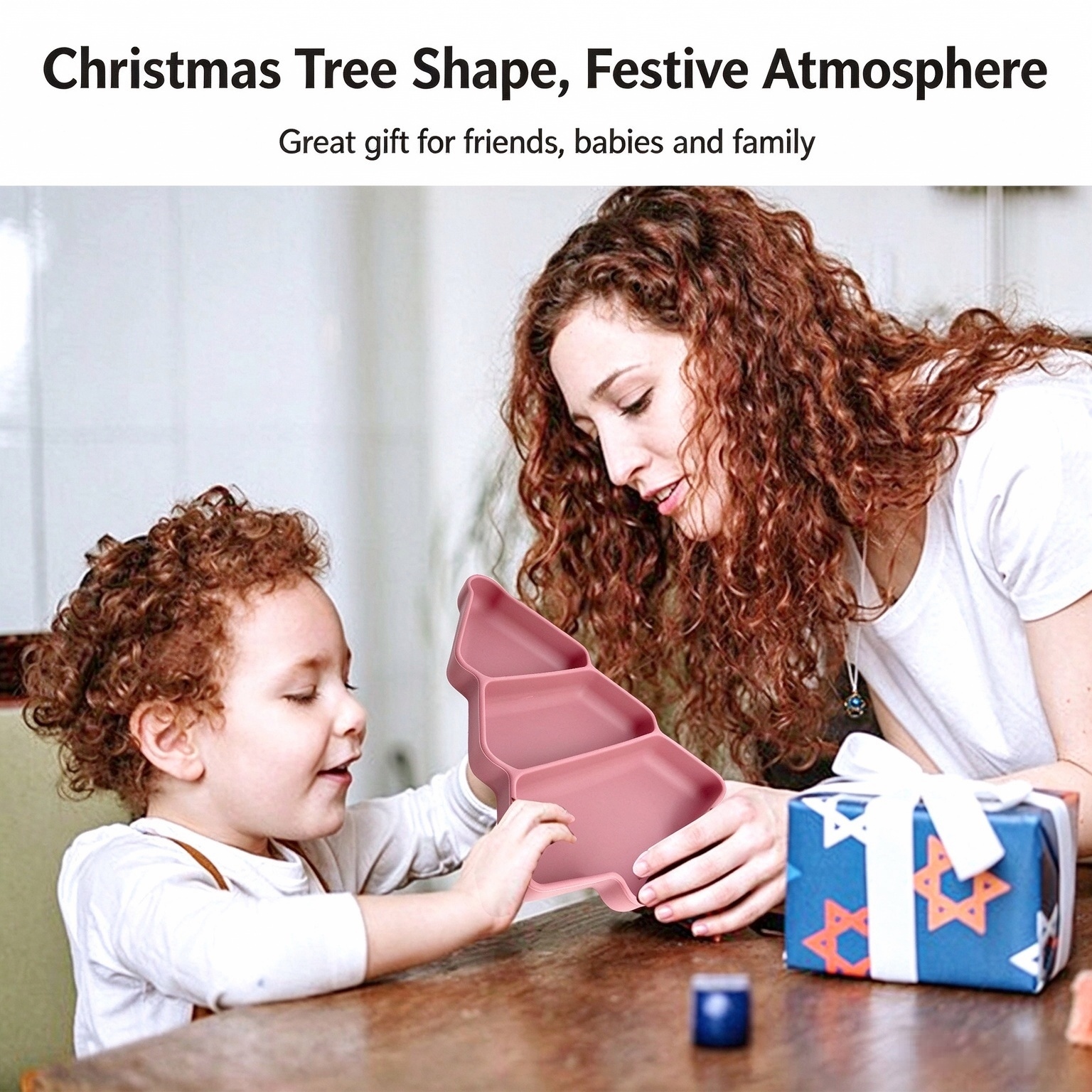Christmas Tree Silicone Baby Feeding Set — application reference