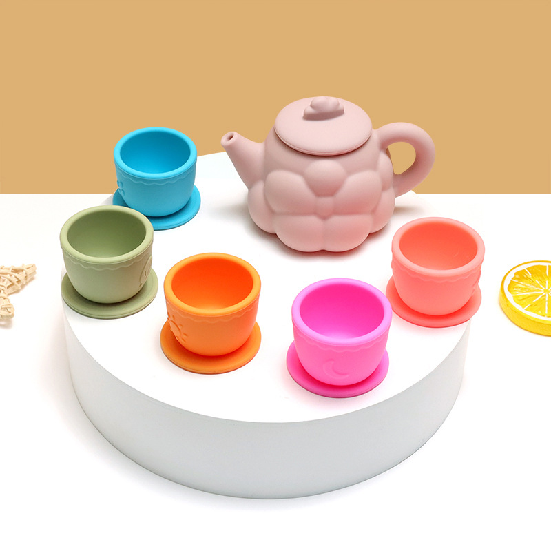Silicone Toy Tea Set — close-up product details