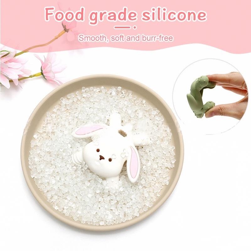 Bunny Silicone Baby Teether — close-up product details