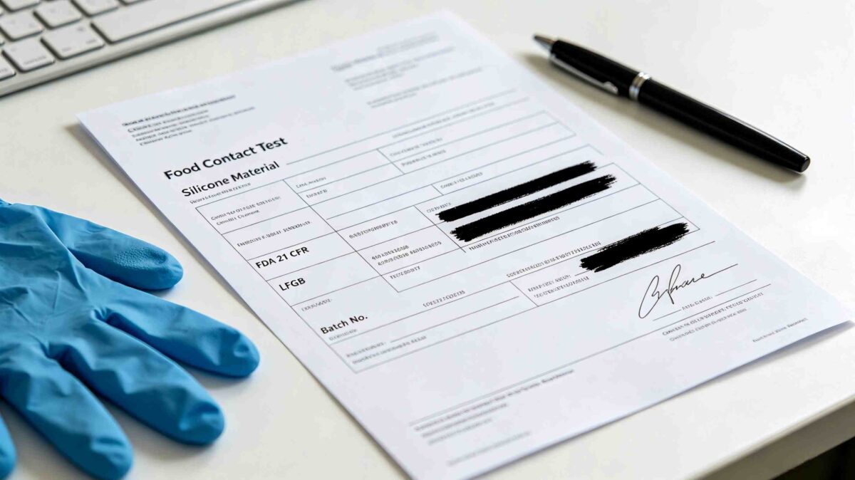 food grade silicone FDA LFGB test report