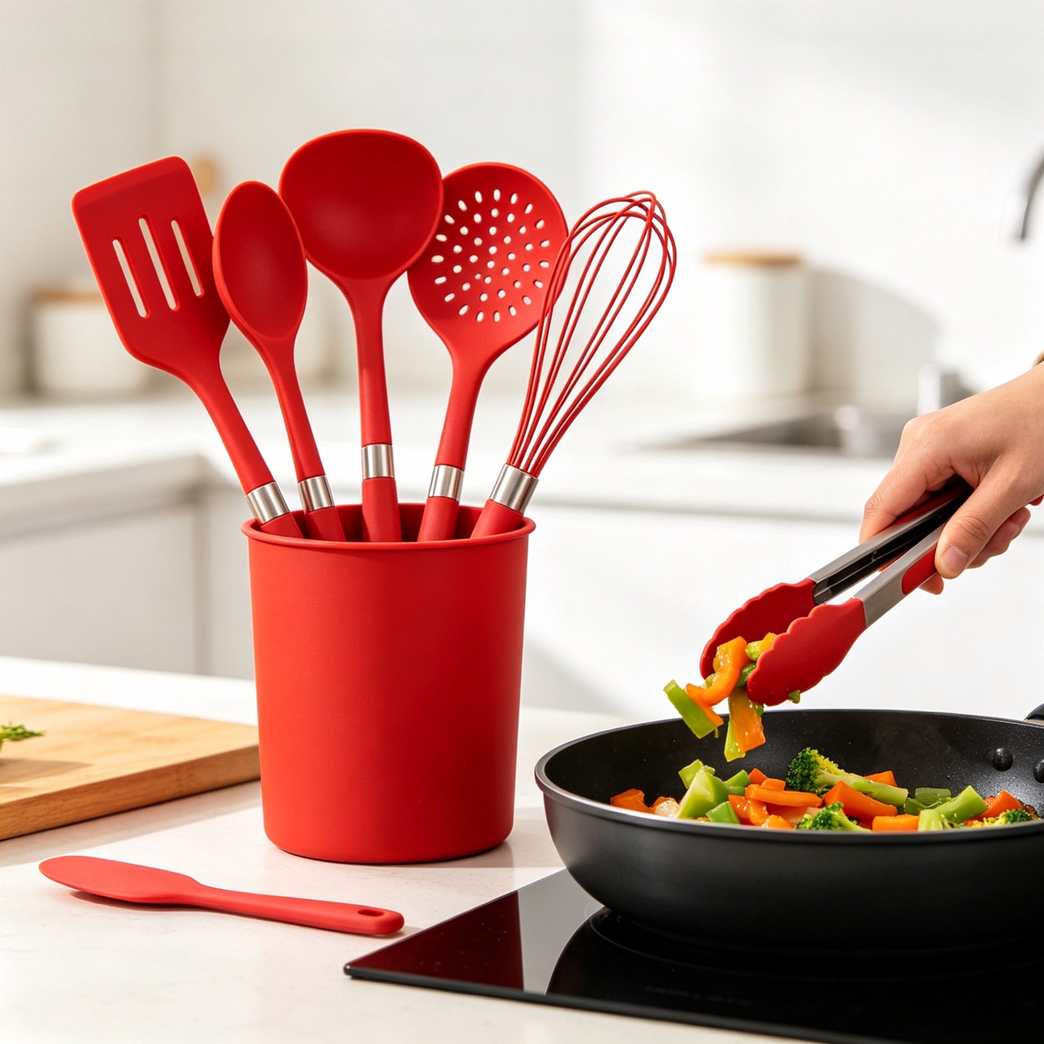 12-Piece Silicone Kitchen Utensil Set with Holder — additional product view