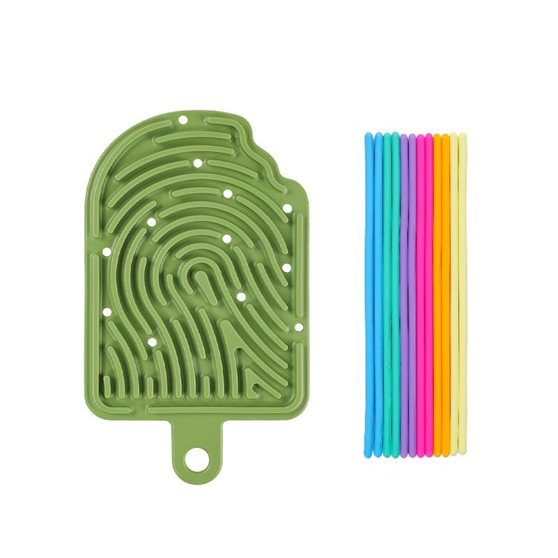 Popsicle Silicone Sensory Fidget Board in Army Green