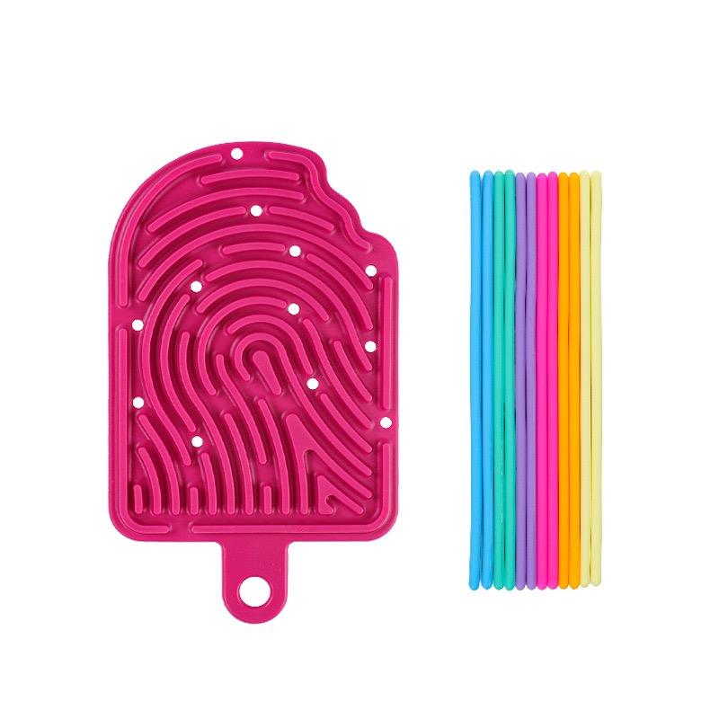 Popsicle Silicone Sensory Fidget Board in Magenta
