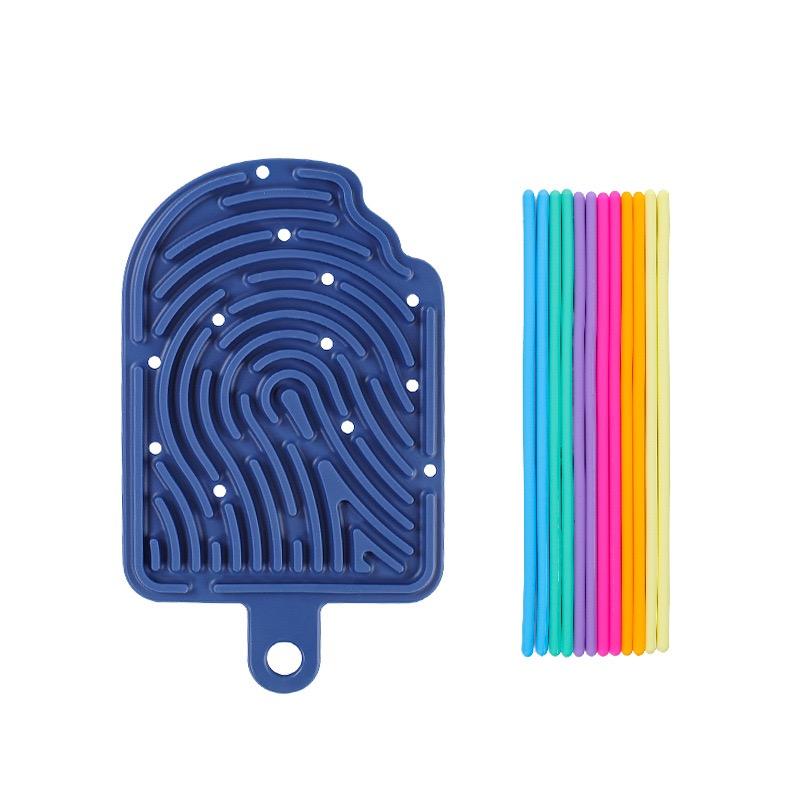 Popsicle Silicone Sensory Fidget Board in Navy Blue