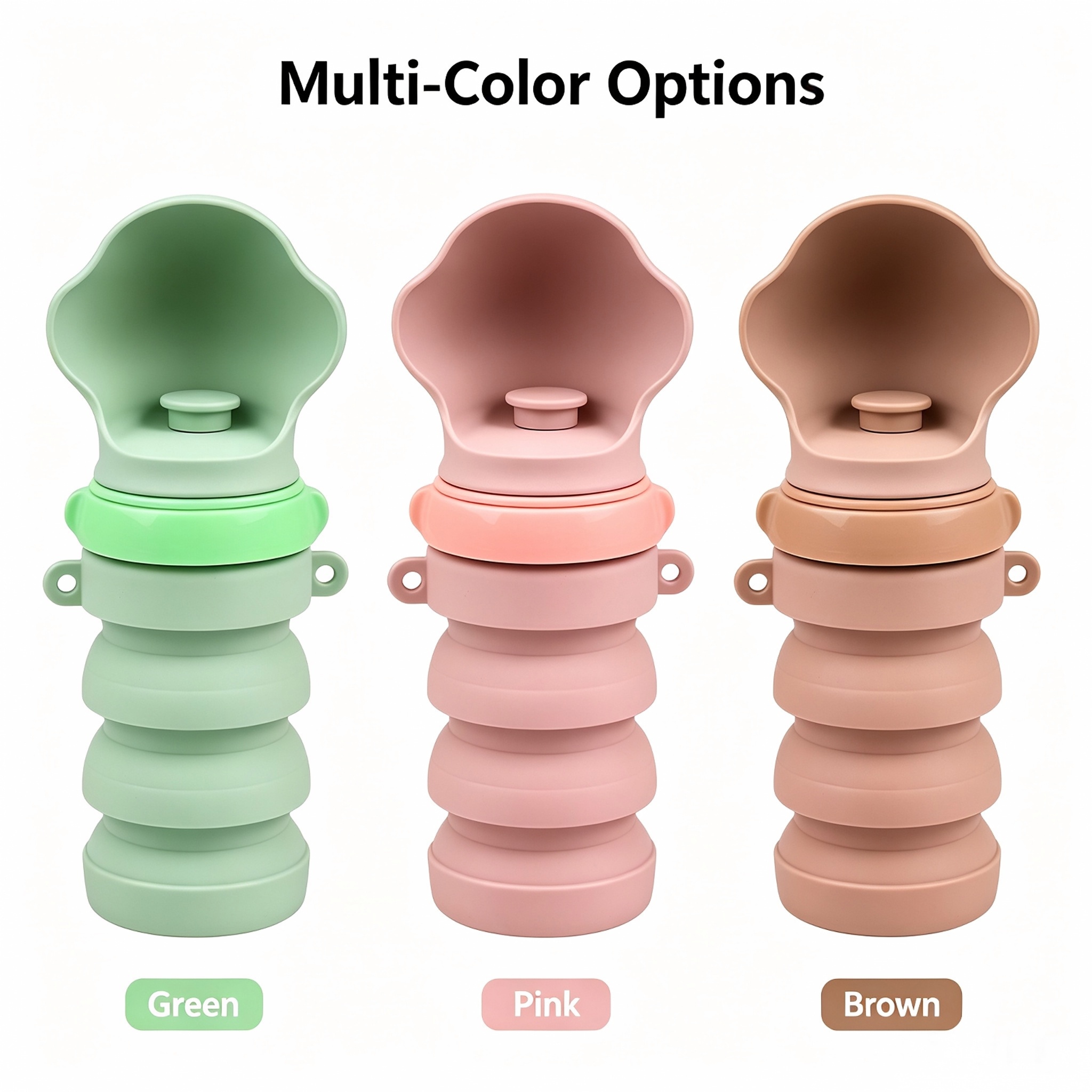 Collapsible Silicone Pet Water Bottle — original color collection