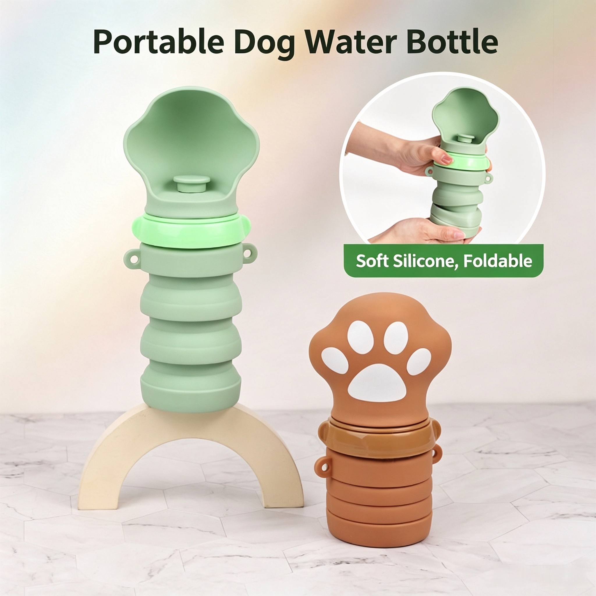 Collapsible Silicone Pet Water Bottle — additional product view