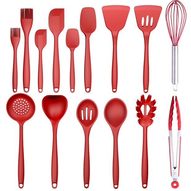 12-Piece Silicone Kitchen Utensil Set with Holder — application reference