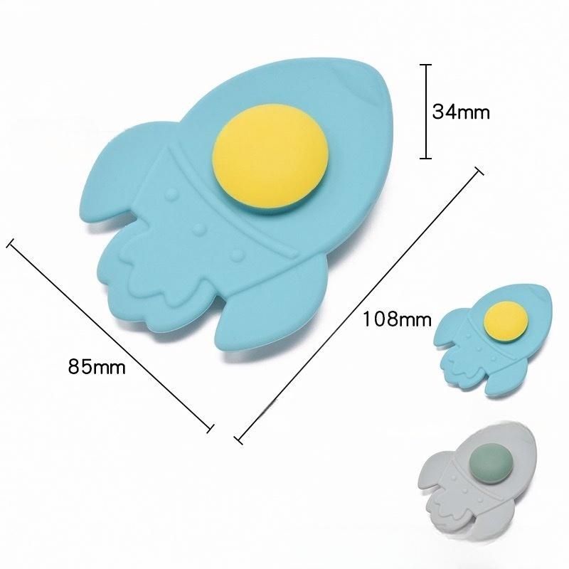 Silicone Rocket Suction Spinner — dimensions and measurement reference