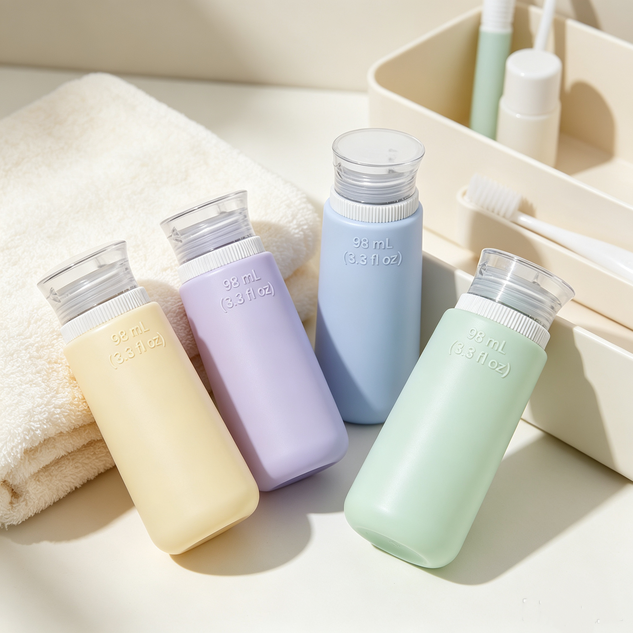 Refillable Silicone Travel Bottles — application reference