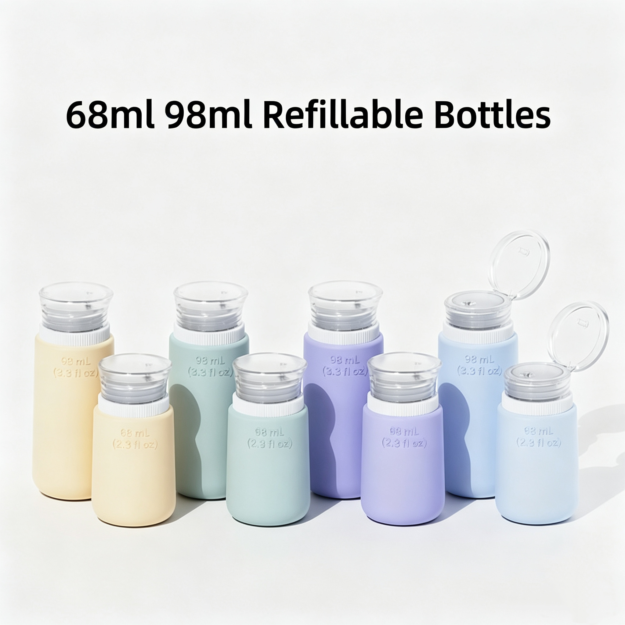 Refillable Silicone Travel Bottles — original color collection