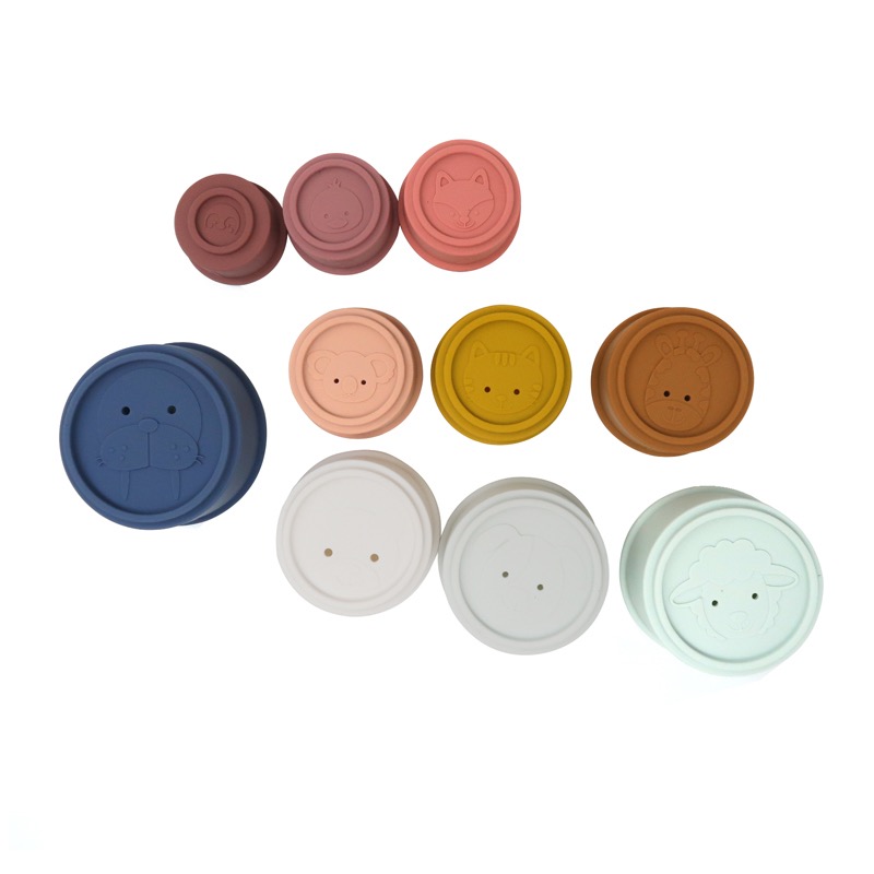 Silicone Stacking Cups — original color collection