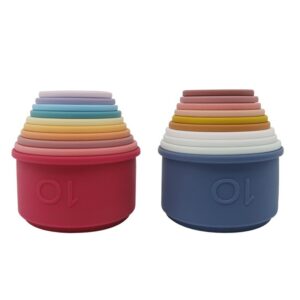 Stackable Silicone Baby Cups, food grade silicone, Stackable Sensory Design, wholesale bulk supply, OEM ODM | Jarhouselife