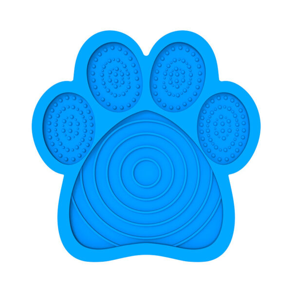 Paw-Shaped Silicone Dog Lick Mat with Suction Cups