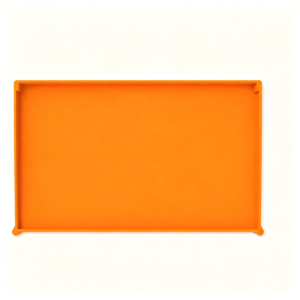 Orange silicone grill mat, food grade reusable barbecue grill mat, heat resistant non-stick griddle mat