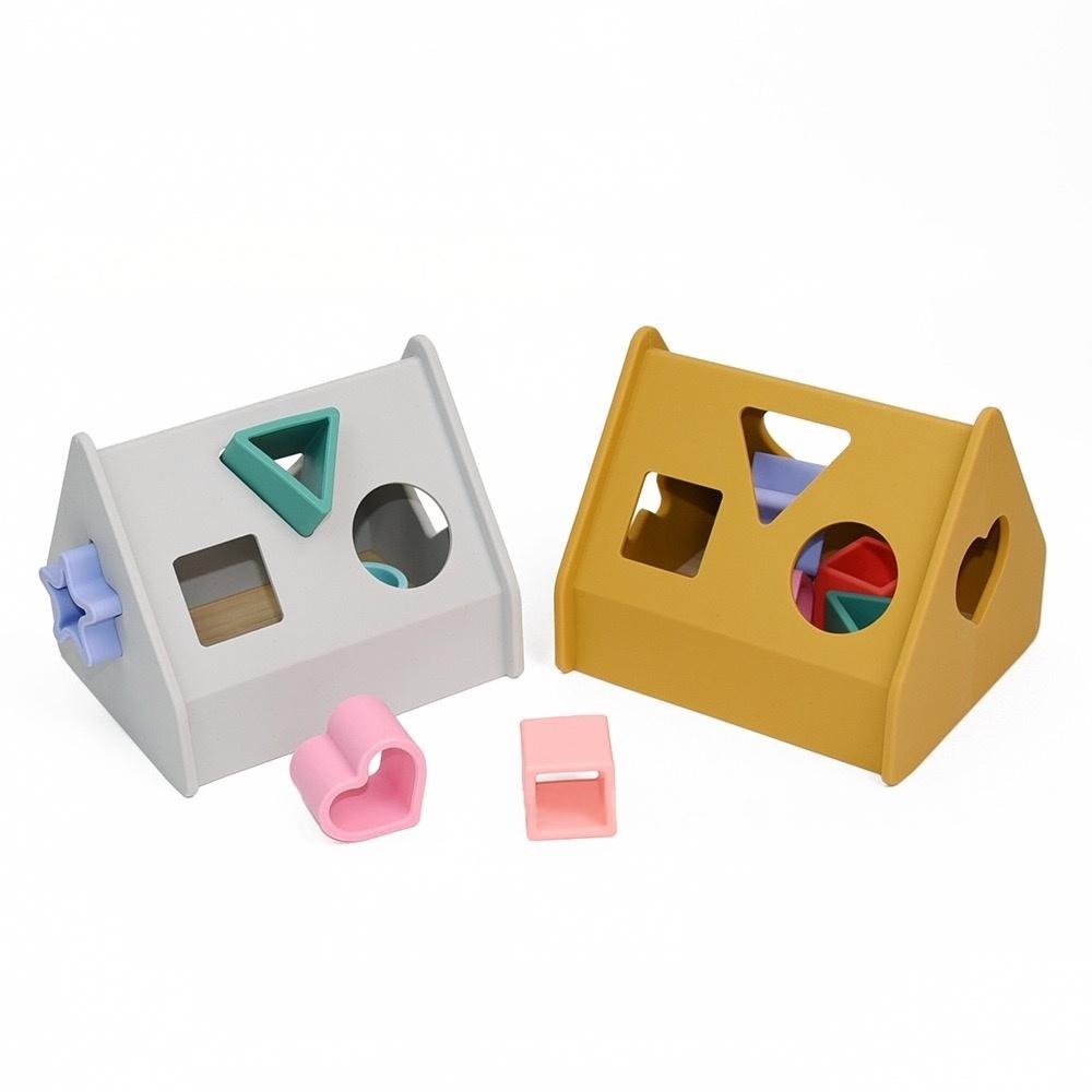 Silicone House Shape Sorter — original color collection