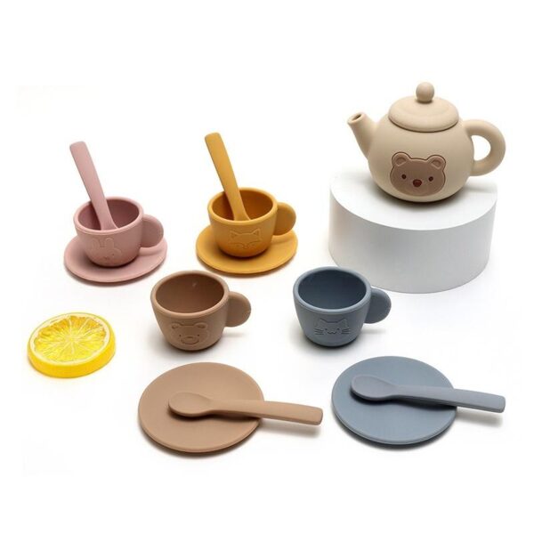 Silicone Kids Animal Tea Play Set