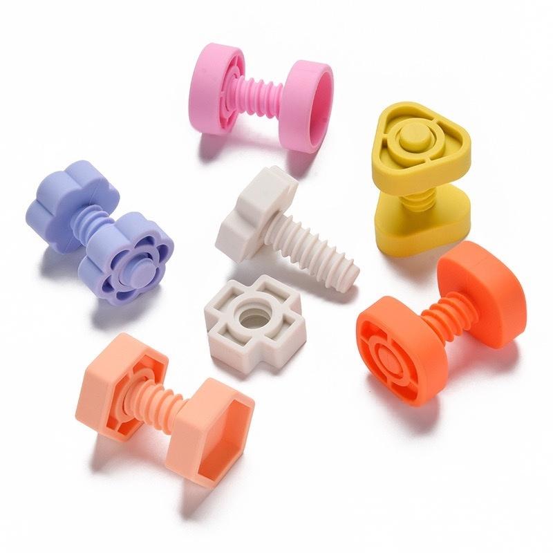 Silicone Screw & Nut Building Toy — original color collection