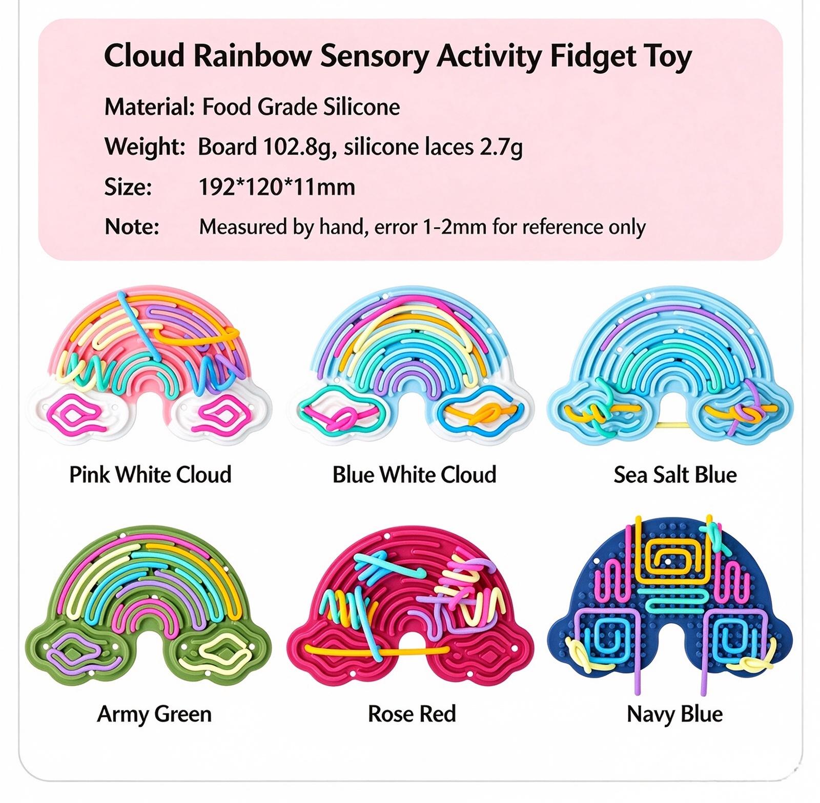 Rainbow Silicone Sensory Fidget Board — original color collection