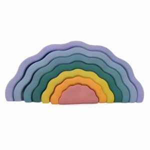 Silicone Wave Rainbow Sensory Toy, food grade silicone, Rainbow Stackable Sensory Design, wholesale bulk supply, OEM ODM (2) | Jarhouselife