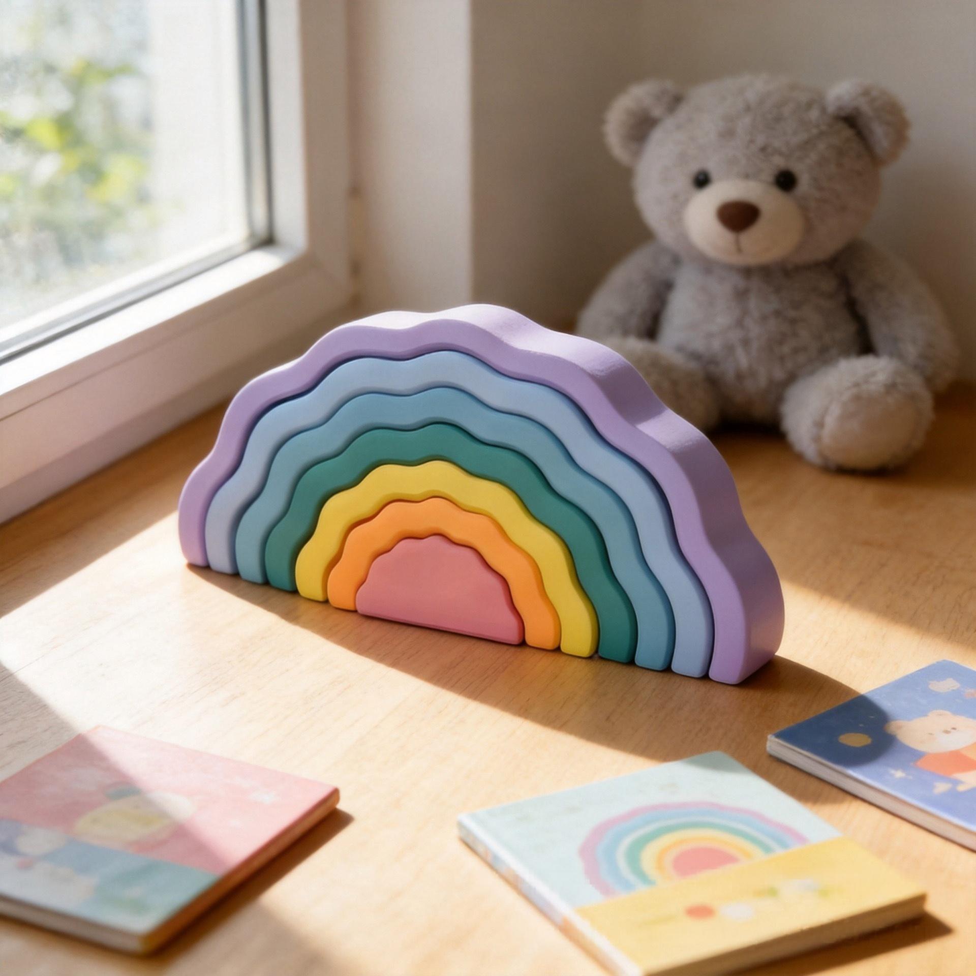 Ripple Rainbow Silicone Stacking Toy — application reference