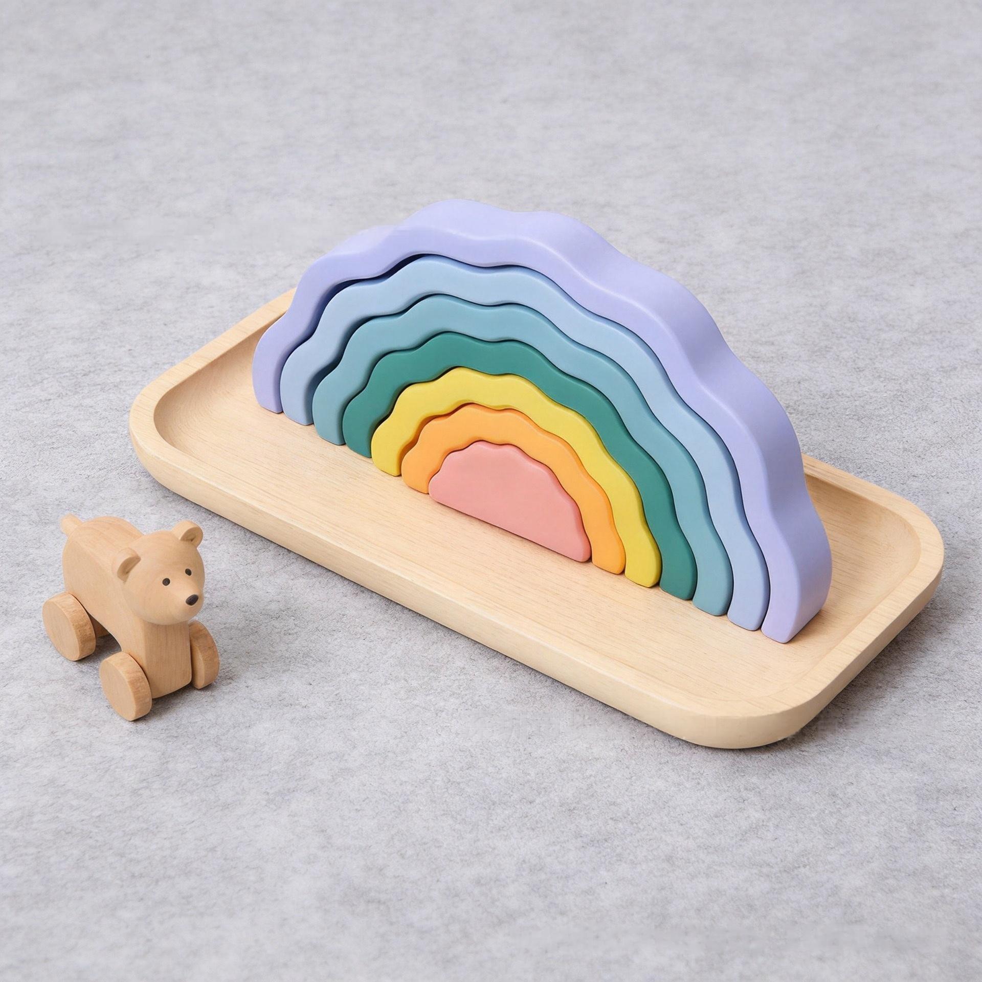 Ripple Rainbow Silicone Stacking Toy — additional product view