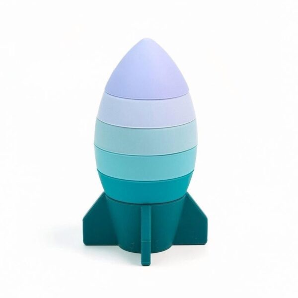 Silicone Rocket Stacking Toy