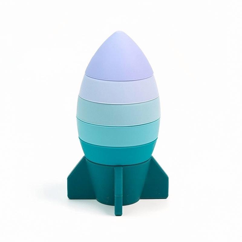 Silicone Rocket Stacking Toy