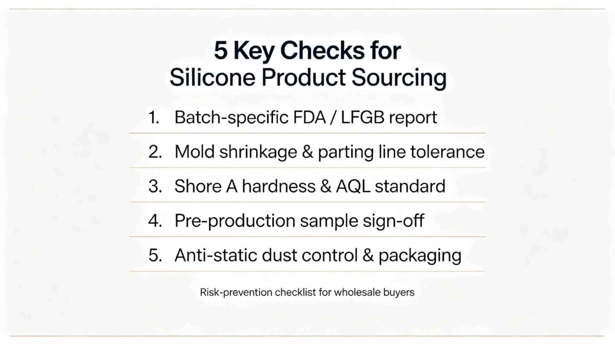 silicone sourcing checklist for wholesale buyers