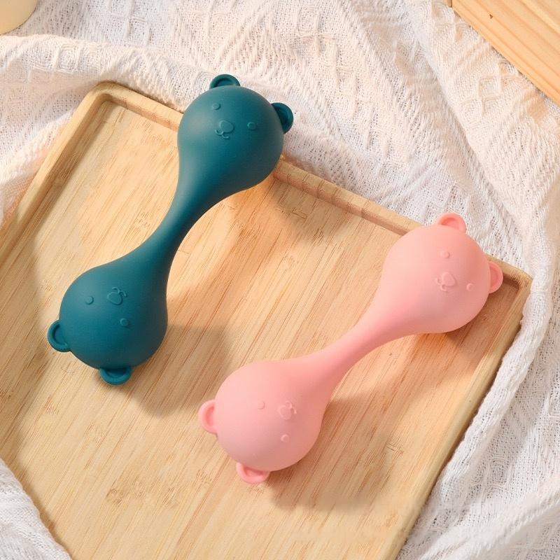 Bear Silicone Baby Rattle — original color collection