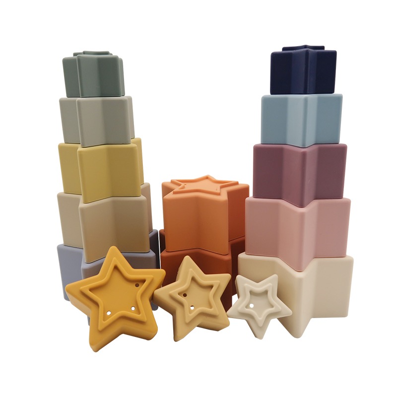 Star Silicone Nesting Stacking Blocks — additional product view