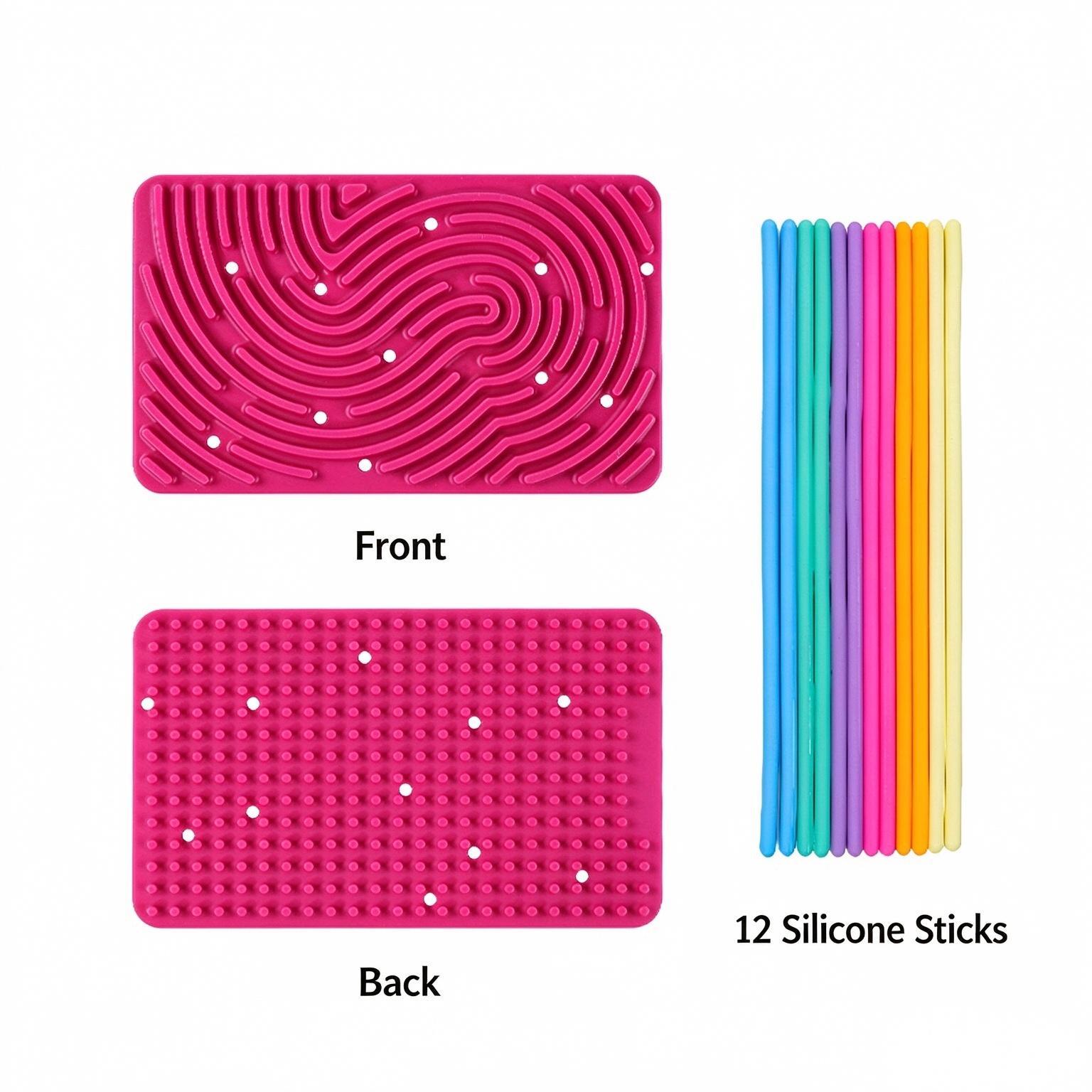 Rectangular Silicone Sensory Fidget Board — additional product view