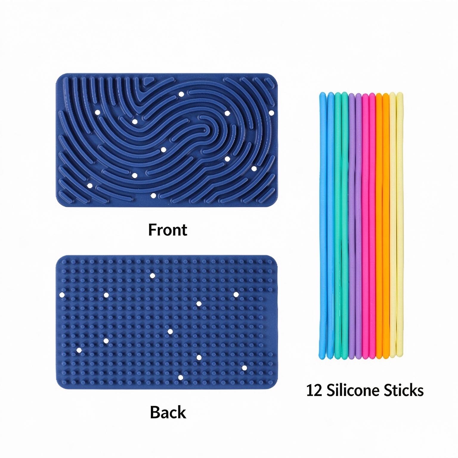 Rectangular Silicone Sensory Fidget Board — additional product view