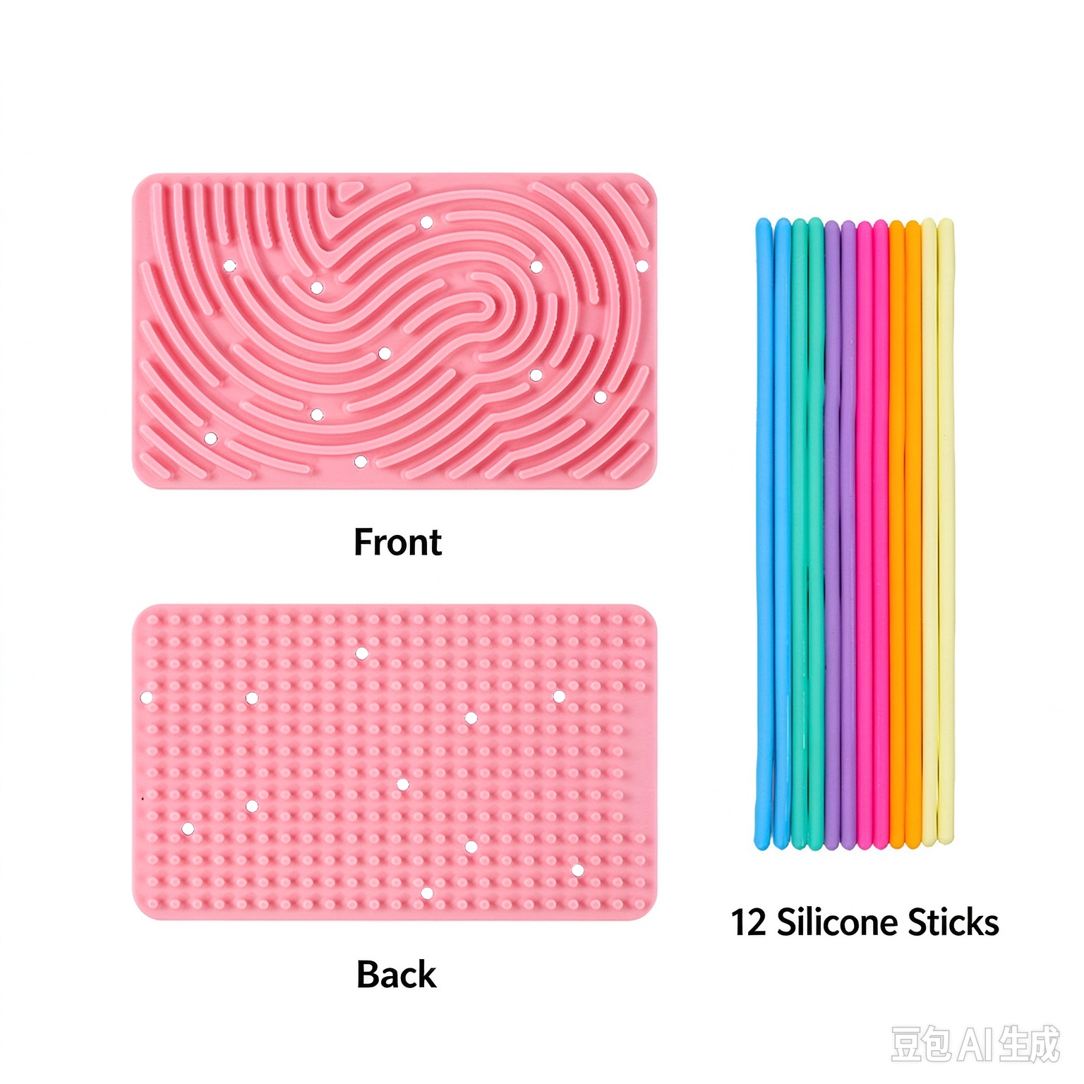Rectangular Silicone Sensory Fidget Board