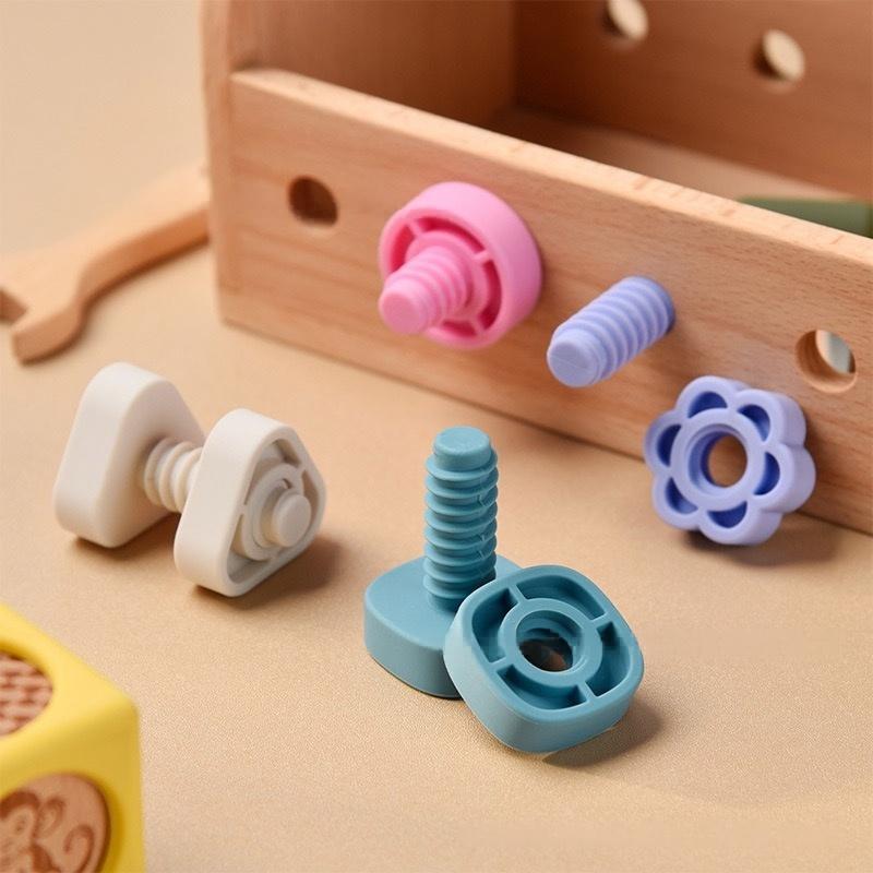 Silicone Screw & Nut Building Toy — close-up product details